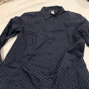 Dark blue button down